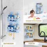 LEVERLOC Shower Caddy Suction Cup, Shower Organizer Removable Bathroom Shelf, Storage Suction Powerful Max Hold 22lbs Bathroom Caddy Waterproof Holder, White - Homesidy.com