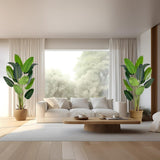 Artificial Bird of Paradise Plant 7Ft Fake Tropical Palm Tree with 17Trunks Faux Banana Leaf Trees in Pot for Home Indoor Outdoor Office Modern Decor Housewarming - Homesidy.com