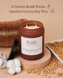 M&amp;SENSE Ode to Winter Soy Candles Strong Scented, 2 Wick Jar Candle 19.4oz 110 Hour Long Lasting, Lavender Sandalwood Organic Natural Aromatherapy Candle Gifts Bedroom Bathroom Home Decor - Homesidy.com