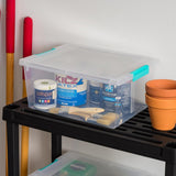 IRIS USA 6 Qt. Plastic Storage Bins Containers with Lids, 4 Pack, Small Sensory Bin, Craft Storage, Craft Organizers &amp; Storage, Organizing Container for Home, Office &amp; Art Supplies, Stackable, Clear - Homesidy.com