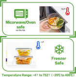 HOMBERKING 24pc Borosilicate Glass Food Storage Containers with Lids, Glass Meal Prep Containers with Leak Proof Snap Lock Lids, Airtight Bento Lunch Boxes, Kitchen Storage (12 lids &amp; 12 Containers) - Homesidy.com