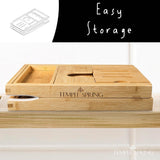 Temple Spring Wooden Bathtub Tray, Bamboo Bathroom Accessories, Bath Tray for Tub, at Home Spa Essentials, Board for Tub Table, Bath Caddy for Bathtub Accessories &amp; Bathroom Essentials – Natural - Homesidy.com