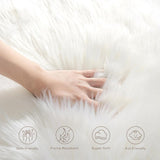 Ashler Faux Fur Rug, Fluffy White Small Sheepskin Rug, Ultra Soft 2x3 Ft Mat, Machine Washable Shag Mats, Nursery Throw for Bed, Living, Kids Room - Homesidy.com