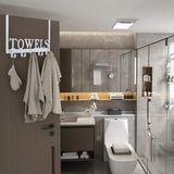Kuhome Over The Door Hooks, Towel Holder for Bathroom, Door Mount Towel Rack Towel Hooks for Bedroom Beach Towels Bathrobe Wall Mount Hang on The Door Cabinet Cupboard Metal Sandblasted (Black) - Homesidy.com