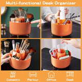 fanado 360° Rotate Makeup Brush Holder Organizer, Makeup Organizers Countertop, Makeup organization and Skincare Storage for Vanity, Desktop, Bathroom (White) - Homesidy.com