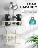 MSAICOE Shower Caddy Hanging - Never Rust Shower Hanging Organizer - Aluminum Over the ShowerHead Caddy with Soap Basket and 6 Hooks for Razor/Sponge (Black) - Homesidy.com