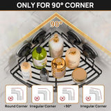 LEVERLOC Corner - adaptive Suction Cup Shower Caddies 2 Pack, Stainless Steel Rustproof Corner Shower Shelf, Large Capacity Removable Suction Cup Bathroom Organizer, Drill - Free Wall Mounted Basket, Gray - Homesidy.com