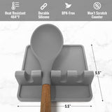 Zulay Kitchen Spoon Rest for Multiple Utensils High Heat - Resistant Silicone Drip Pad, BPA - Free Spoon Holder for Stove Top, Kitchen Gadget Holder for Ladles, Tongs, Cooking Spatula - Makes Great Gift - Homesidy.com