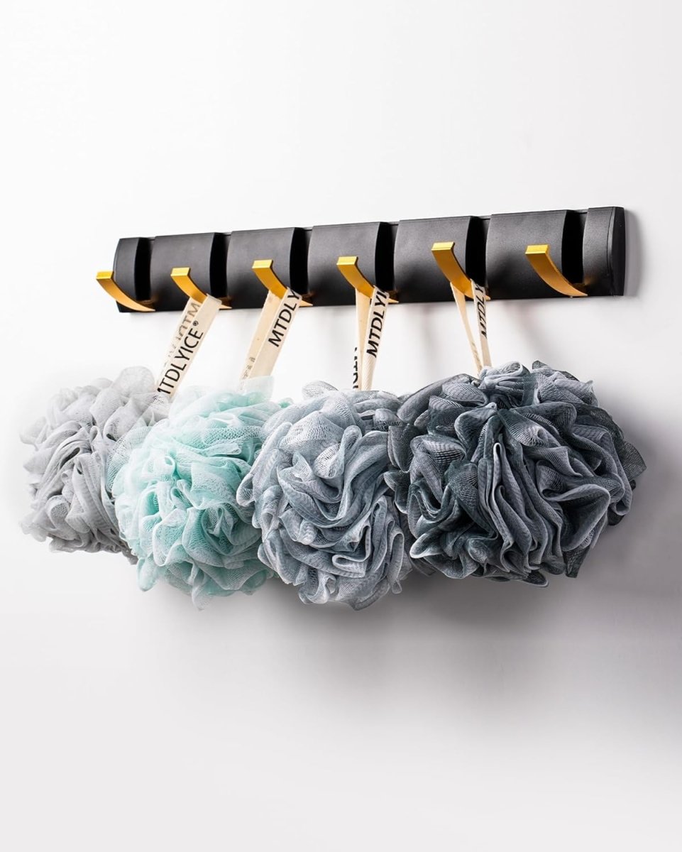 MTDLYICE Loofah Sponge, XXL Large Loofah 100g 4 Pack, Bath Sponge Soft Mesh Shower Loofah for Men, Body Scrub, Shower Pouf Bath Accessories, for Body Wash, Soap (Blue Gray) - Homesidy.com