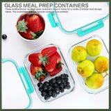 KOMUEE 10 Packs 30 oz Glass Meal Prep Containers,Glass Food Storage Containers with Lids,Airtight Lunch Bento Boxes,Microwave,Freezer and Dishwasher,Gray - Homesidy.com