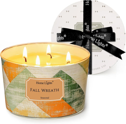 HomeLights Scented Candles for Women &amp; Men, 18oz Candle Jars Aromatherapy 4 - Wick Candle, Ideal for Rustic Modern Home Decor and Gifts, Blueberry Cheesecake - Homesidy.com