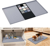 URMONA Waterproof Silicone Under Sink Mat 31 x 22 Shelf Liner for Kitchen and Bathroom, Cabinet and Counter Protector, Storage and Organizers, Litter Mat, Pet Cat Puppy Essentials(Dark Grey) - Homesidy.com