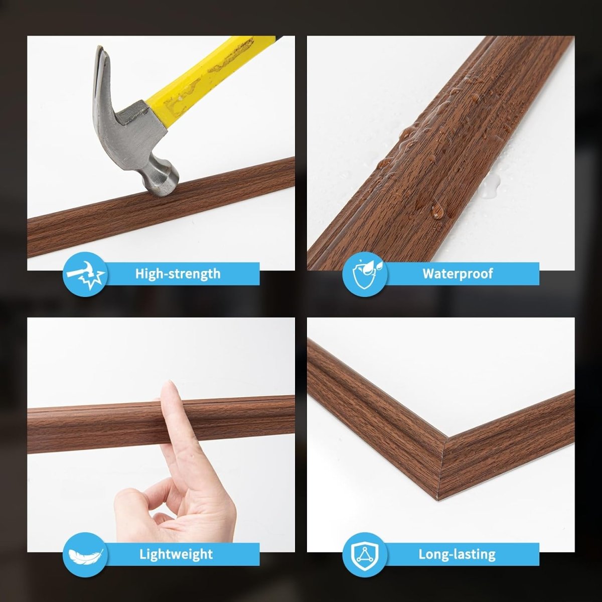 Art3d Pre - Cut Wall Molding Set of 6 pcs, Ready - to - Assemble Wainscoting Panels for Interior Wall Décor Living Room Bedroom Accent Wall - Installed with Glue, 3 Top 3 Bottom - Homesidy.com
