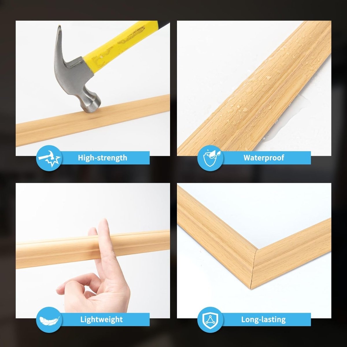 Art3d Pre - Cut Wall Molding Set of 6 pcs, Ready - to - Assemble Wainscoting Panels for Interior Wall Décor Living Room Bedroom Accent Wall - Installed with Glue, 3 Top 3 Bottom - Homesidy.com