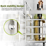 Shower Caddy, Adhesive Shower Organizer with Soap Dish and 4 Hooks, Rustproof Stainless Steel Shower Shelves, Wall Mounted No Drilling Storage Shelf Basket Accessories for Bathroom &amp; Kitchen - Homesidy.com