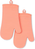KITCHENAID Ribbed Soft Silicone Oven Mitt 2 - Pack Set, 7.5&34;x13&34;, Milkshake - Homesidy.com