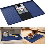 URMONA Waterproof Silicone Under Sink Mat 31 x 22 Shelf Liner for Kitchen and Bathroom, Cabinet and Counter Protector, Storage and Organizers, Litter Mat, Pet Cat Puppy Essentials(Dark Grey) - Homesidy.com