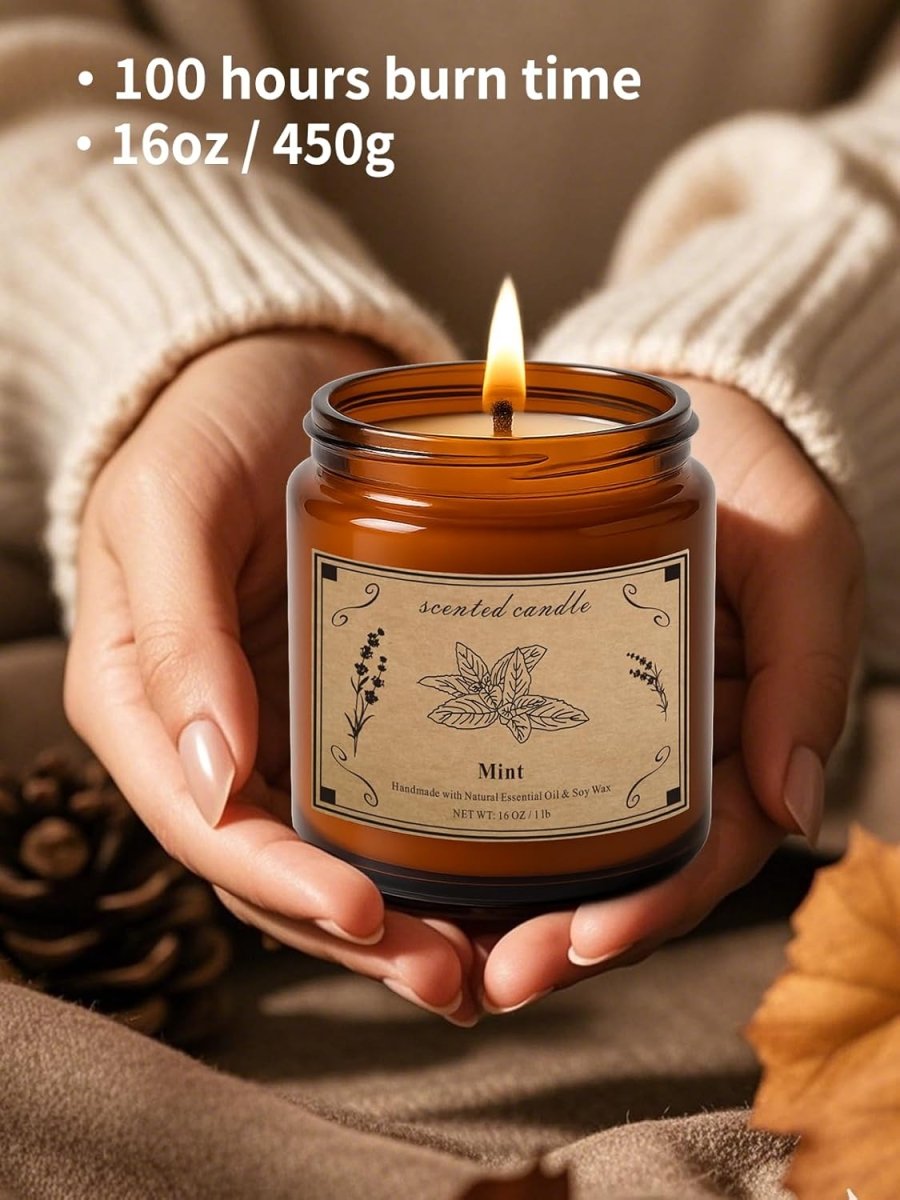 Candles for Home Scented, 16oz Large Soy Wax Lavender Scented Candle, 100 Hour Burn Time, Aromatherapy Candle, Ideal for Christmas, Anniversary, Birthday Gift - Homesidy.com