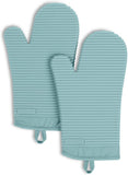 KITCHENAID Ribbed Soft Silicone Oven Mitt 2 - Pack Set, 7.5&34;x13&34;, Milkshake - Homesidy.com