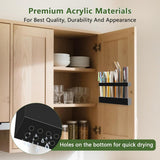Malldii 9.5” Large Acrylic Straw Holder for Cabinet Door - Reusable Tumbler Straw Organizer Storage, Small Kitchen Accessories Container, Ultra Sticky Cupboard Door Mounted (Transparent) - Homesidy.com