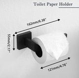 5 - Pieces Matte Black Bathroom Hardware Accessories Set, SUS304 Stainless Steel Bath Towel Bar Set, Towel Racks for Bathroom Wall Mounted. - Homesidy.com
