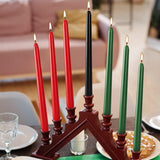 Topsics Kwanzaa Taper Candles Set of 7, 3 Red, 3 Green, 1 Black - 10 Inch Dripless Tall Candle Premium Quality Candles - Mishumaa Saba Candle - Homesidy.com