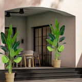 Artificial Bird of Paradise Plant 7Ft Fake Tropical Palm Tree with 17Trunks Faux Banana Leaf Trees in Pot for Home Indoor Outdoor Office Modern Decor Housewarming - Homesidy.com