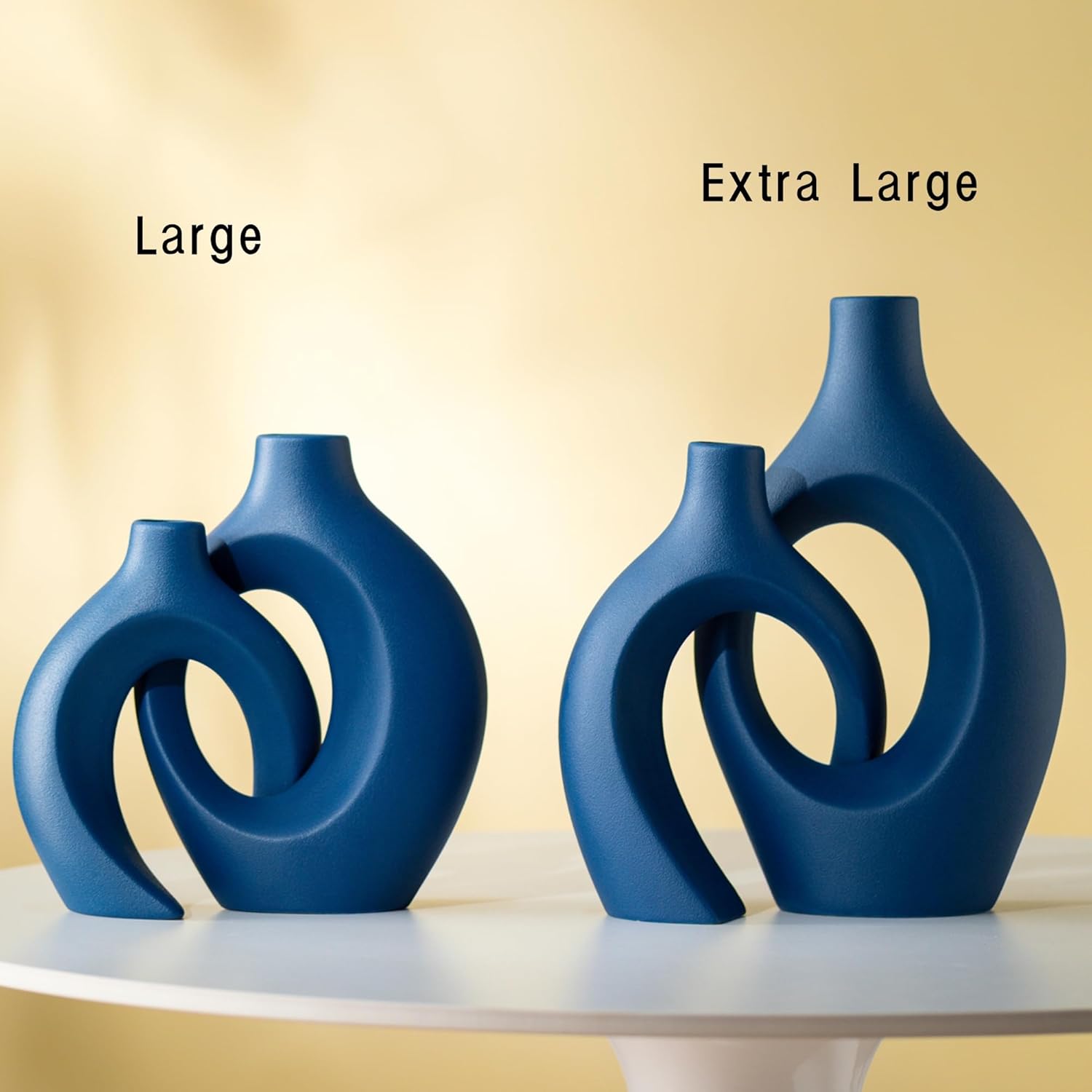 Lvases Snuggle Hollow Ceramic Vase Set of 2, Nordic Modern Boho ins Style Decorative Ceramic Aesthetic Flower Vase for Home Decor (Milky White W 6.3&34; X H 8.4&34;) - Homesidy.com