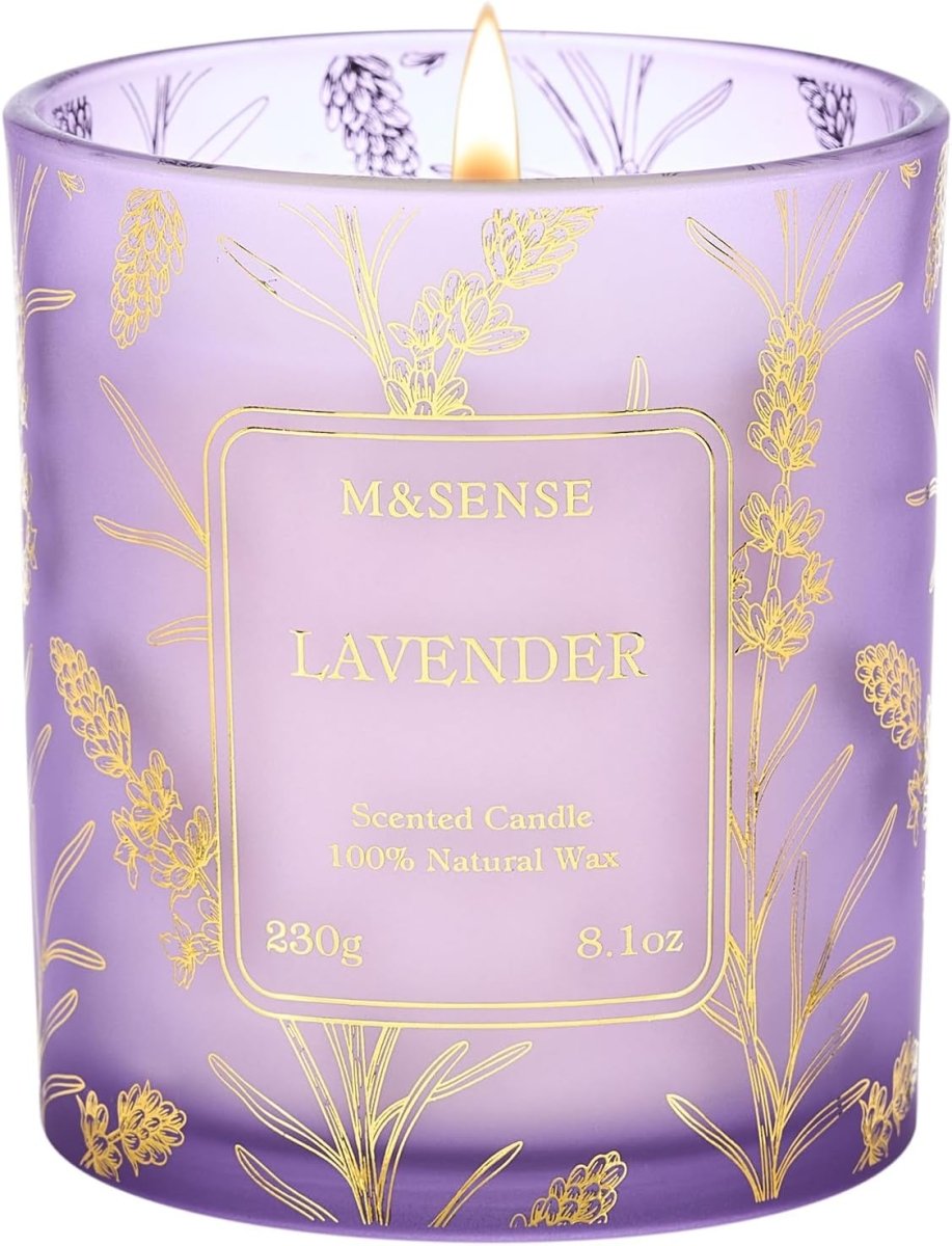 M&amp;SENSE Vanilla Scented Candles, Vegan Soy Candles, Creamy Naturally Scented, 8.1oz 42 - Hour Slow Burning Time, Toxic Free Winter Relaxing Sleep Thanksgiving Christmas Fancy Gift for Home Decor - Homesidy.com