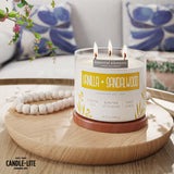 Candle - lite Essential Elements Scented Candles, Eucalyptus &amp; Mint Leaf, 14.75 oz Jar, Proudly Poured in The USA, Aromatherapy, 3 - Wick with 45 Hours Burn Time, Perfect for Creating a Relaxing Ambiance - Homesidy.com