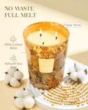 M&amp;SENSE Extra Large Candle Creamy Vanilla Scented, 3 - Wick 35oz 150H Long Lasting, Natural Soy Wax Aromatherapy Candle for Stress Relief, Home Fragrance Fall Winter Christmas Thanksgiving Gifts - Homesidy.com