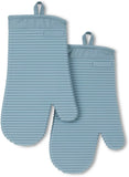 KITCHENAID Ribbed Soft Silicone Oven Mitt 2 - Pack Set, 7.5&34;x13&34;, Milkshake - Homesidy.com