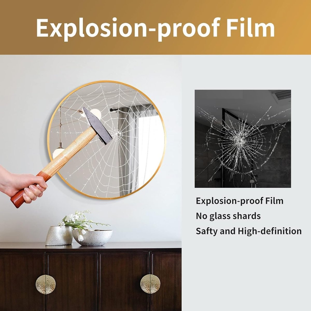HARRITPURE Round Mirror 30 Black Wall Mounted Circle Mirrors Vanity Mirror with Brushed Aluminum Alloy Frame Modern Decoration for Bathroom, Living Room, Vanity, Bedroom, Entryway - Homesidy.com
