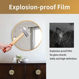 HARRITPURE Round Mirror 30 Black Wall Mounted Circle Mirrors Vanity Mirror with Brushed Aluminum Alloy Frame Modern Decoration for Bathroom, Living Room, Vanity, Bedroom, Entryway - Homesidy.com