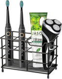 Urbanstrive 304 Stainless Steel Bathroom Toothbrush Holder Toothpaste Holder Stand Bathroom Accessories Organizer (Black, Small) - Homesidy.com