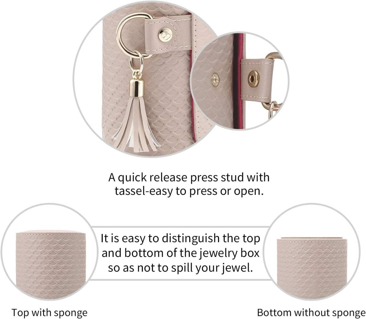 Vlando Travel Jewelry Case for Women, Travel Essential, Travel Must Haves Jewelry Travel Organizer for Girls, Christmas Gifts for Travelers Couples Mom Friends - Black - Homesidy.com