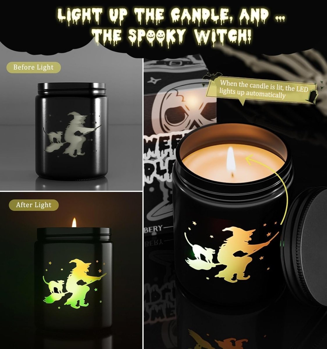 Merry Christmas Candles with Warmer LED, Christmas Decor Gifts Winter Candle with Pine Wood Spice Scents, Cypress Candle Over 40 Hours Burn Time, Home Decorations Indoor, 100% Soy Wax,White - Homesidy.com