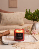 M&amp;SENSE Ode to Winter Soy Candles Strong Scented, 2 Wick Jar Candle 19.4oz 110 Hour Long Lasting, Lavender Sandalwood Organic Natural Aromatherapy Candle Gifts Bedroom Bathroom Home Decor - Homesidy.com