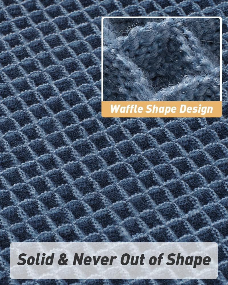 AMOAMI Upgraded Waffle Bath Mat, Super Absorbent Non Slip Bath Mats for Bathroom Floor, Machine Washable Bathroom Rugs with Tassels, Rubber Backed Bathroom Mats, Ultra Soft, 18&34; x 30&34;, Brown - Homesidy.com