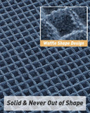 AMOAMI Upgraded Waffle Bath Mat, Super Absorbent Non Slip Bath Mats for Bathroom Floor, Machine Washable Bathroom Rugs with Tassels, Rubber Backed Bathroom Mats, Ultra Soft, 18&34; x 30&34;, Brown - Homesidy.com