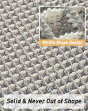 AMOAMI Upgraded Waffle Bath Mat, Super Absorbent Non Slip Bath Mats for Bathroom Floor, Machine Washable Bathroom Rugs with Tassels, Rubber Backed Bathroom Mats, Ultra Soft, 18&34; x 30&34;, Brown - Homesidy.com