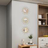 3 Pack Metal Mirrors for Wall Sunburst Wall Mirrors Home Décor Decorative Hanging Wall Art for Living Room Bedroom Entryway (Gold, Flower Sunburst) - Homesidy.com