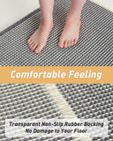 AMOAMI Upgraded Waffle Bath Mat, Super Absorbent Non Slip Bath Mats for Bathroom Floor, Machine Washable Bathroom Rugs with Tassels, Rubber Backed Bathroom Mats, Ultra Soft, 18&34; x 30&34;, Brown - Homesidy.com