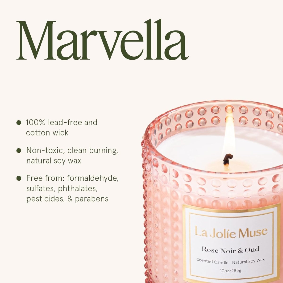 LA JOLIE MUSE Christmas Candle | Ruby Berry Bliss | Mandarin Cranberry &amp; Plum | 10 oz Festive Candle | 55 Hours Clean Burn | Gift for Women &amp; Family - Homesidy.com