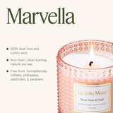 LA JOLIE MUSE Christmas Candle | Ruby Berry Bliss | Mandarin Cranberry &amp; Plum | 10 oz Festive Candle | 55 Hours Clean Burn | Gift for Women &amp; Family - Homesidy.com