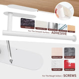DEKAVA Paper Towel Holder Under Cabinet Wall Mount for Kitchen Towel, Self - Adhesive Bar, Rack, SUS304 Stainless Steel 13 inch (BlackA, 1) - Homesidy.com