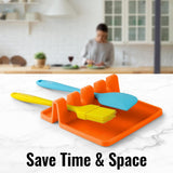 Zulay Kitchen Spoon Rest for Multiple Utensils High Heat - Resistant Silicone Drip Pad, BPA - Free Spoon Holder for Stove Top, Kitchen Gadget Holder for Ladles, Tongs, Cooking Spatula - Makes Great Gift - Homesidy.com