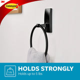 Command Hand Towel Holder Satin Nickel with Water Resistant Command Strips, Rust Resistant Bathroom Organizer, Holds up to 5 lbs, Large - Homesidy.com
