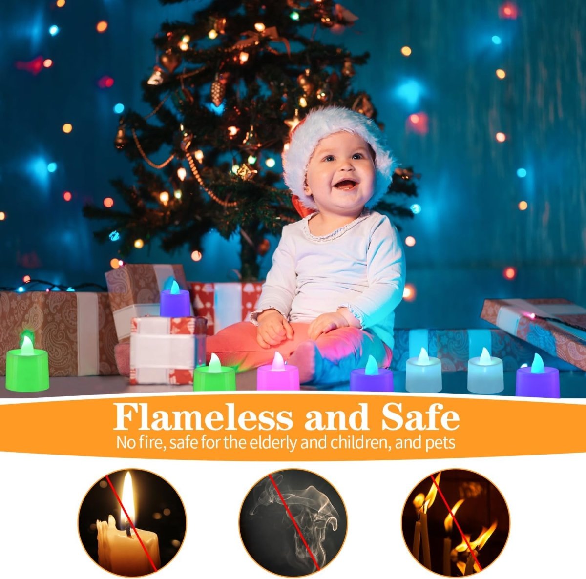 KOABY 25/50/100 Pack Flameless Votive Candles, Last 8H , Warm Yellow Light, No Timer or Flickering - Homesidy.com