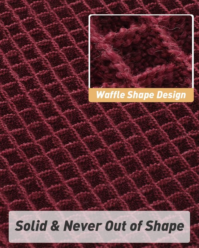 AMOAMI Upgraded Waffle Bath Mat, Super Absorbent Non Slip Bath Mats for Bathroom Floor, Machine Washable Bathroom Rugs with Tassels, Rubber Backed Bathroom Mats, Ultra Soft, 18&34; x 30&34;, Brown - Homesidy.com